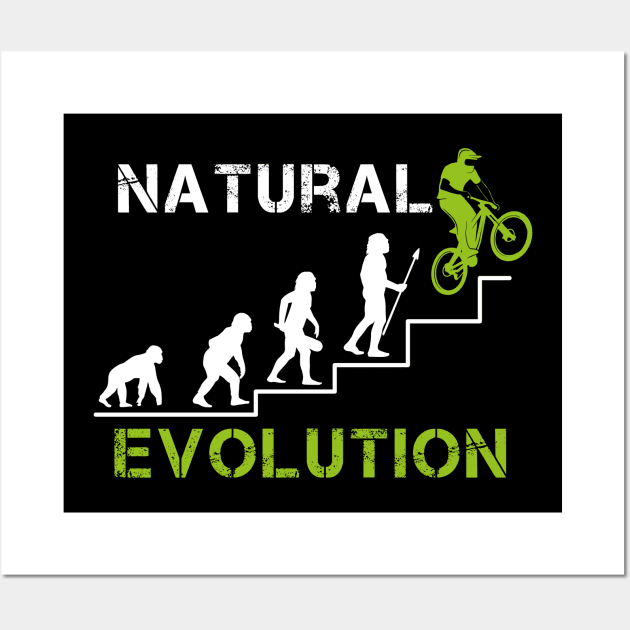 Mountain Bike Evolution MTB Downhill Freeride Biking Sports Wall Art by FunnyphskStore